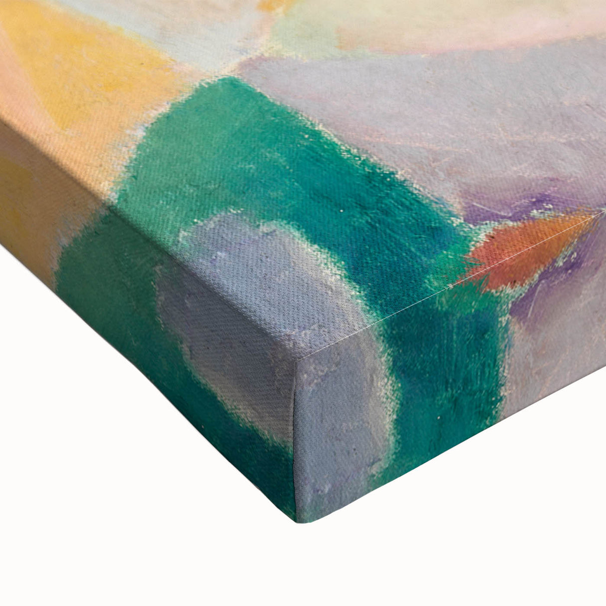 Modern Wall Art – Abstract Geometric Landscape with Soft Pastel Tones