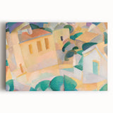 Modern Wall Art – Abstract Geometric Landscape with Soft Pastel Tones