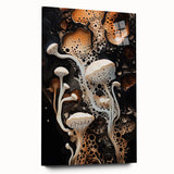 Large abstract wall art in vibrant blue and green hues on acrylic glass, ideal for bedroom or dining room decor.