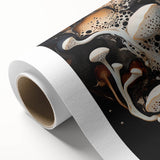 Art Deco style poster featuring geometric patterns in muted gold and teal tones on rolled canvas, ideal for nursery wall art.