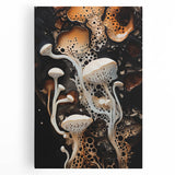 Black and white close-up photo of natural elements on a stretched canvas, suitable as large kitchen wall art.