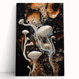 Black and white close-up photo of natural elements on stretched canvas, suitable as kitchen wall art or bedroom decor.