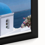 Vintage Santorini Travel Poster - Greece Retro Art Print
