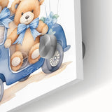 Teddy Bears in Car Nursery Wall Art – Baby Room & Kids Decor