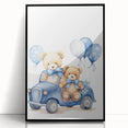 Teddy Bears in Car Nursery Wall Art – Baby Room & Kids Decor