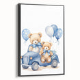 Teddy Bears in Car Nursery Wall Art – Baby Room & Kids Decor