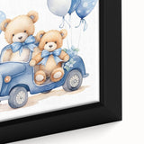 Teddy Bears in Car Nursery Wall Art – Baby Room & Kids Decor