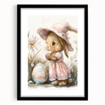 Easter Bunny - Kids Room Wall Art Canvas and Framed Options