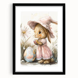 Easter Bunny - Kids Room Wall Art Canvas and Framed Options