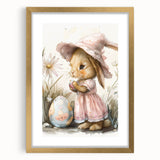 Easter Bunny - Kids Room Wall Art Canvas and Framed Options