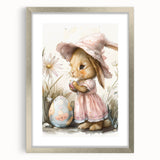 Easter Bunny - Kids Room Wall Art Canvas and Framed Options
