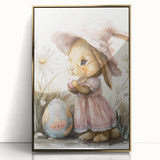 Easter Bunny - Kids Room Wall Art Canvas and Framed Options