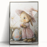 Easter Bunny - Kids Room Wall Art Canvas and Framed Options
