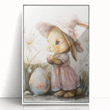 Easter Bunny - Kids Room Wall Art Canvas and Framed Options