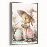 Easter Bunny - Kids Room Wall Art Canvas and Framed Options
