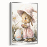 Easter Bunny - Kids Room Wall Art Canvas and Framed Options