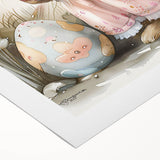 Easter Bunny - Kids Room Wall Art Canvas and Framed Options