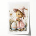 Easter Bunny - Kids Room Wall Art Canvas and Framed Options