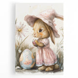 Easter Bunny - Kids Room Wall Art Canvas and Framed Options