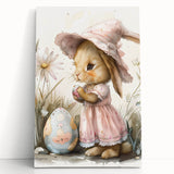 Easter Bunny - Kids Room Wall Art Canvas and Framed Options