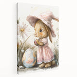 Easter Bunny - Kids Room Wall Art Canvas and Framed Options