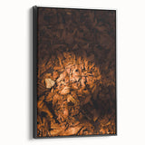 Black and white landscape art painting on framed canvas depicting a vintage poster-style autumn scene.