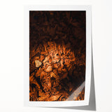 Extra large rolled print of a floral art depicting fall season colors, ideal for art wall dining room.
