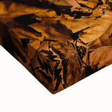 Large art depicting a black and white landscape painting on stretched canvas, ideal for bedroom wall decor.