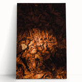 Large black and white stretched canvas featuring a minimalist design of a tree in autumn.