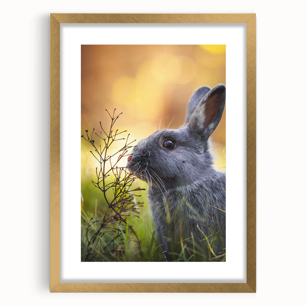 Extra large abstract art print with textured layers in earthy tones, framed in gold, suitable for living room decor.