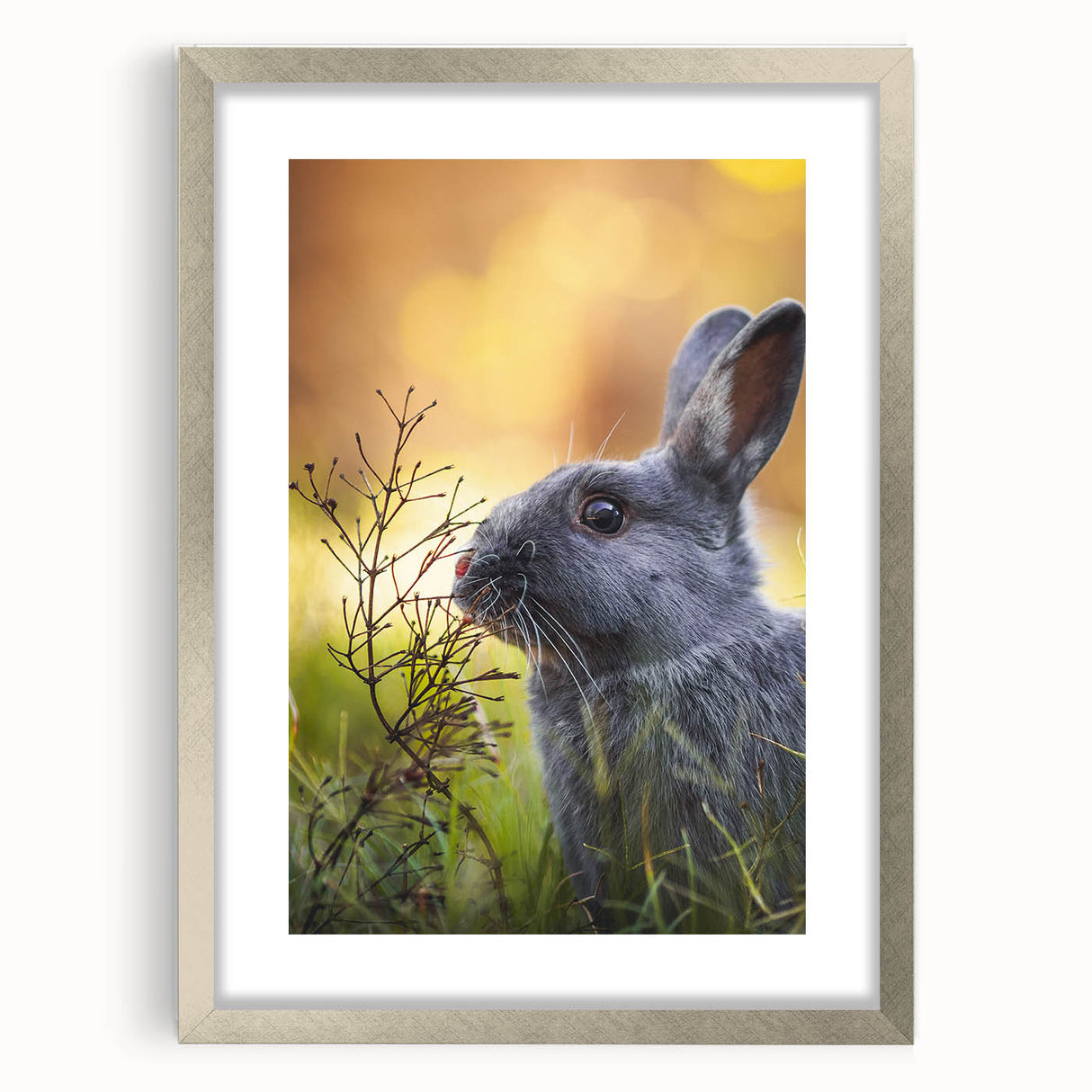 Textured abstract art print in soft green and white hues, framed in silver, ideal for bedroom wall decor.