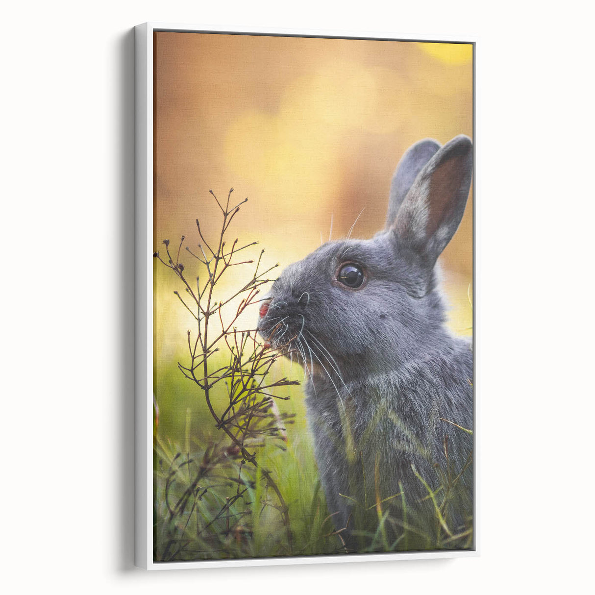 Vintage poster art of spring season on extra large framed canvas.