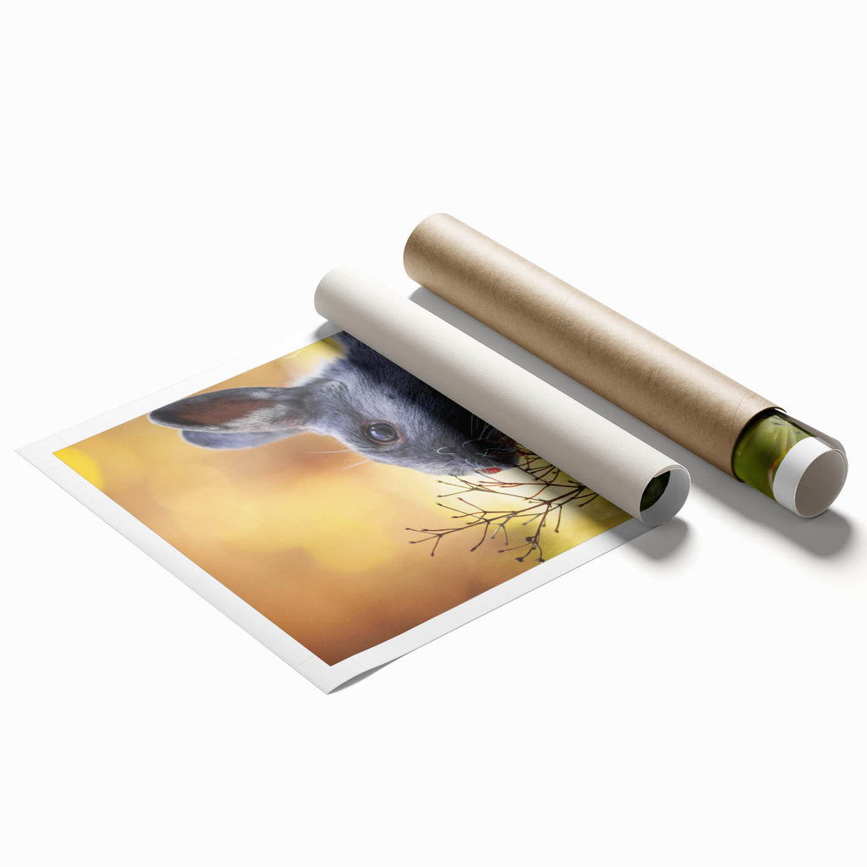 Extra large rolled print of a floral art depicting spring season in pastel shades.
