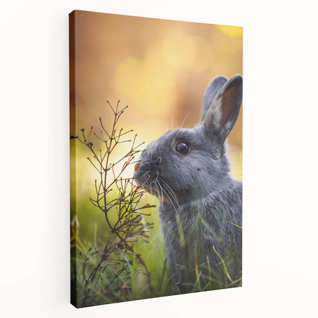 Abstract depiction of spring with vibrant green and yellow tones on a large stretched canvas, ideal for kitchen wall art.