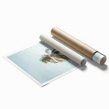 Extra large rolled canvas print featuring vibrant floral art, ideal for classy bathroom or large living room decor.