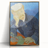Acrylic print of Van Gogh-inspired artwork in art deco style with gold frame, suitable for modern art wall decor or nursery.