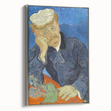 Side view of a framed canvas featuring a Van Gogh landscape painting with vibrant color palette, ideal for living room decor.