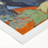 Art deco poster featuring a geometric pattern in black and gold on a rolled canvas.