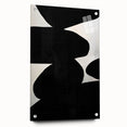 Modern Black & White Dining Room Wall Art - Abstract Canvas Print