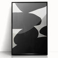 Modern Black & White Dining Room Wall Art - Abstract Canvas Print