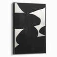 Modern Black & White Dining Room Wall Art - Abstract Canvas Print