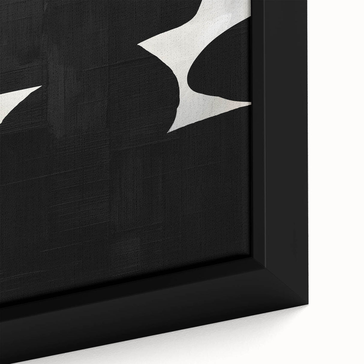 Modern Black & White Dining Room Wall Art - Abstract Canvas Print