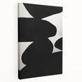 Modern Black & White Dining Room Wall Art - Abstract Canvas Print