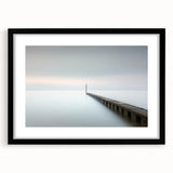 Modern Office Art - Minimalist Pier & Horizon Canvas Print