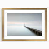 Modern Office Art - Minimalist Pier & Horizon Canvas Print