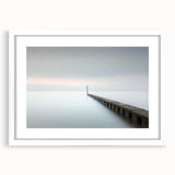 Modern Office Art - Minimalist Pier & Horizon Canvas Print
