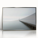 Modern Office Art - Minimalist Pier & Horizon Canvas Print
