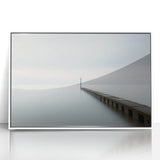 Modern Office Art - Minimalist Pier & Horizon Canvas Print