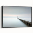 Modern Office Art - Minimalist Pier & Horizon Canvas Print