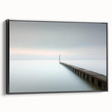 Modern Office Art - Minimalist Pier & Horizon Canvas Print